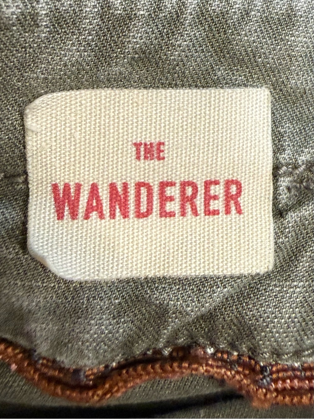 Anthropologie The Wanderer Olive Patchwork Side Stripe Cargo Pants, Size 28 - Picture 9 of 11